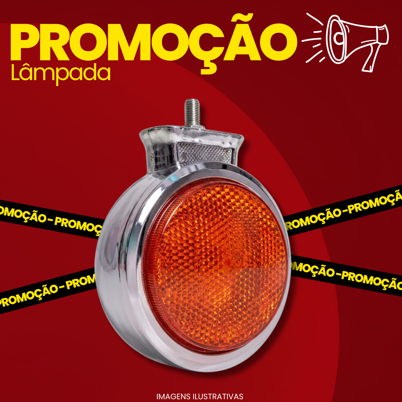 LANTERNA BOJUDA AMARELA FOGUINHO LED