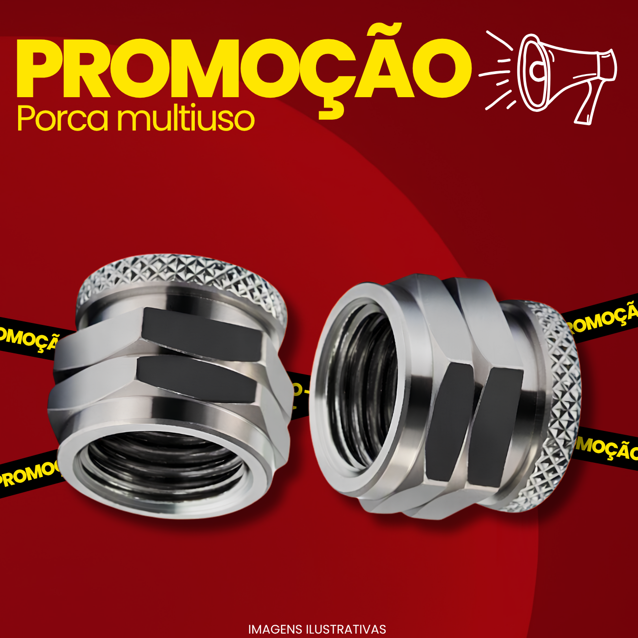 PORCA MULTIUSO CROMADA