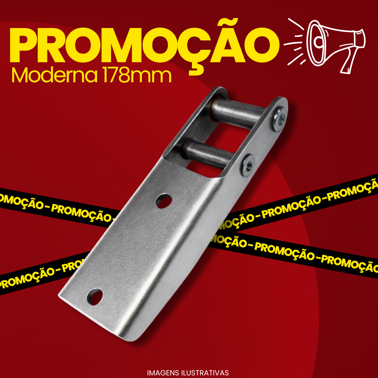  DOBRADIÇA DA TAMPA MODERNA 178 MM