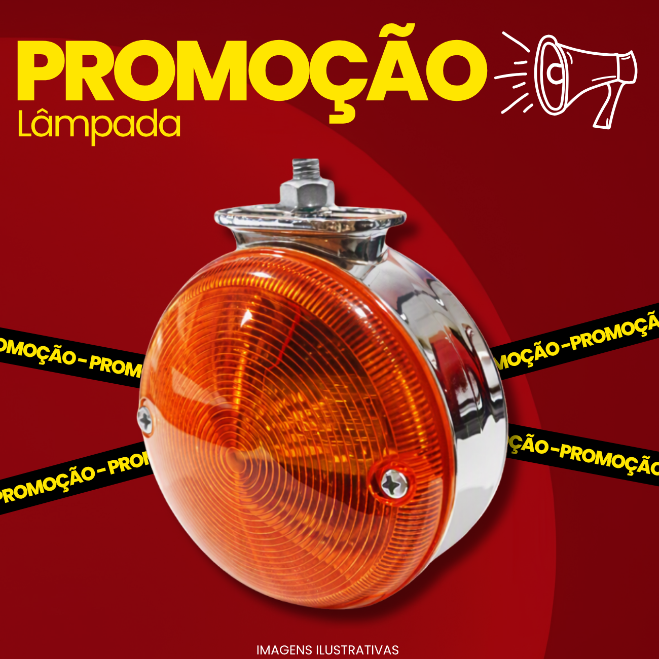  LANTERNA BOJUDA AMARELA FOGUINHO LAMPADA MODELO NOVO