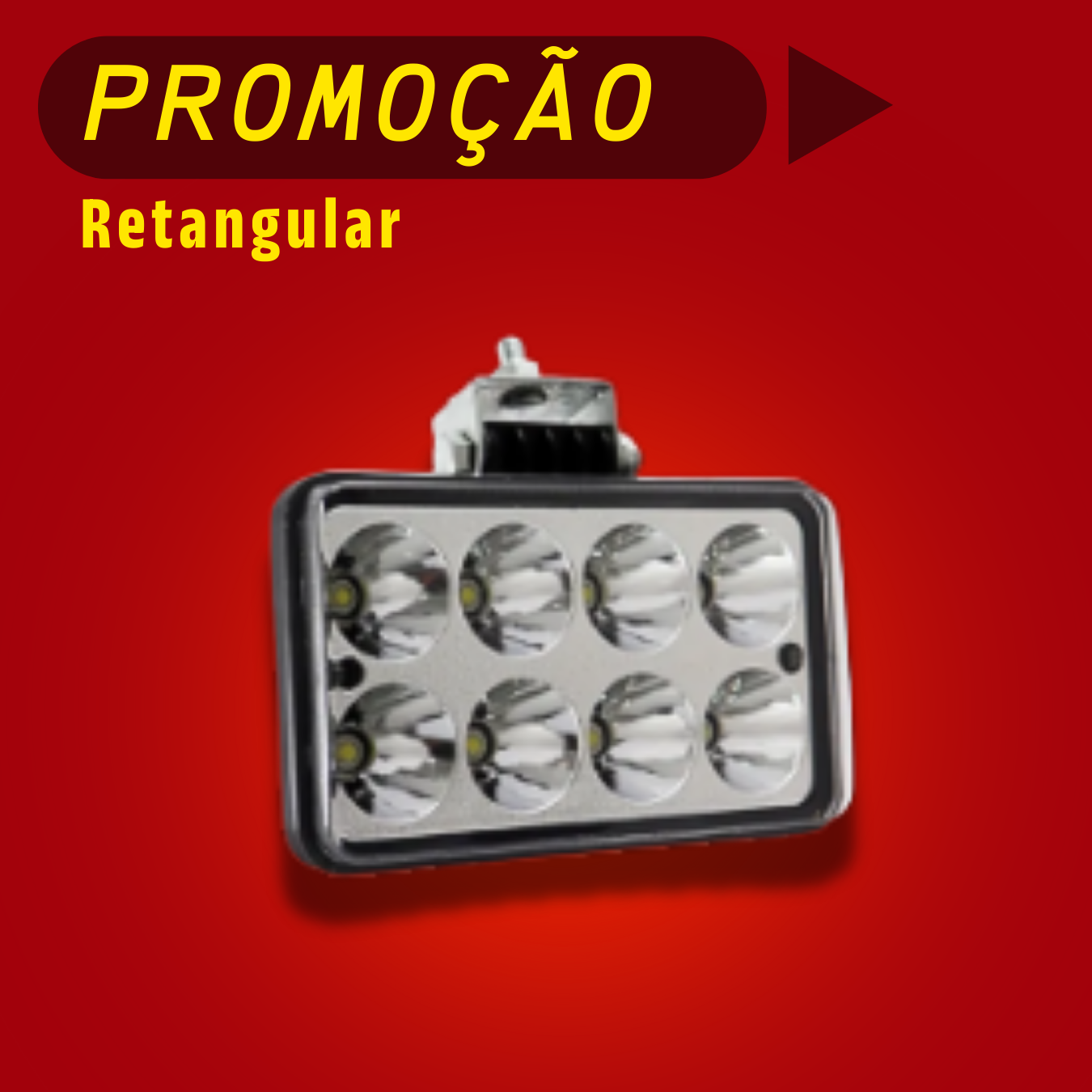 FAROL DE MILHA RETANGULAR