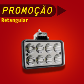 FAROL DE MILHA RETANGULAR 