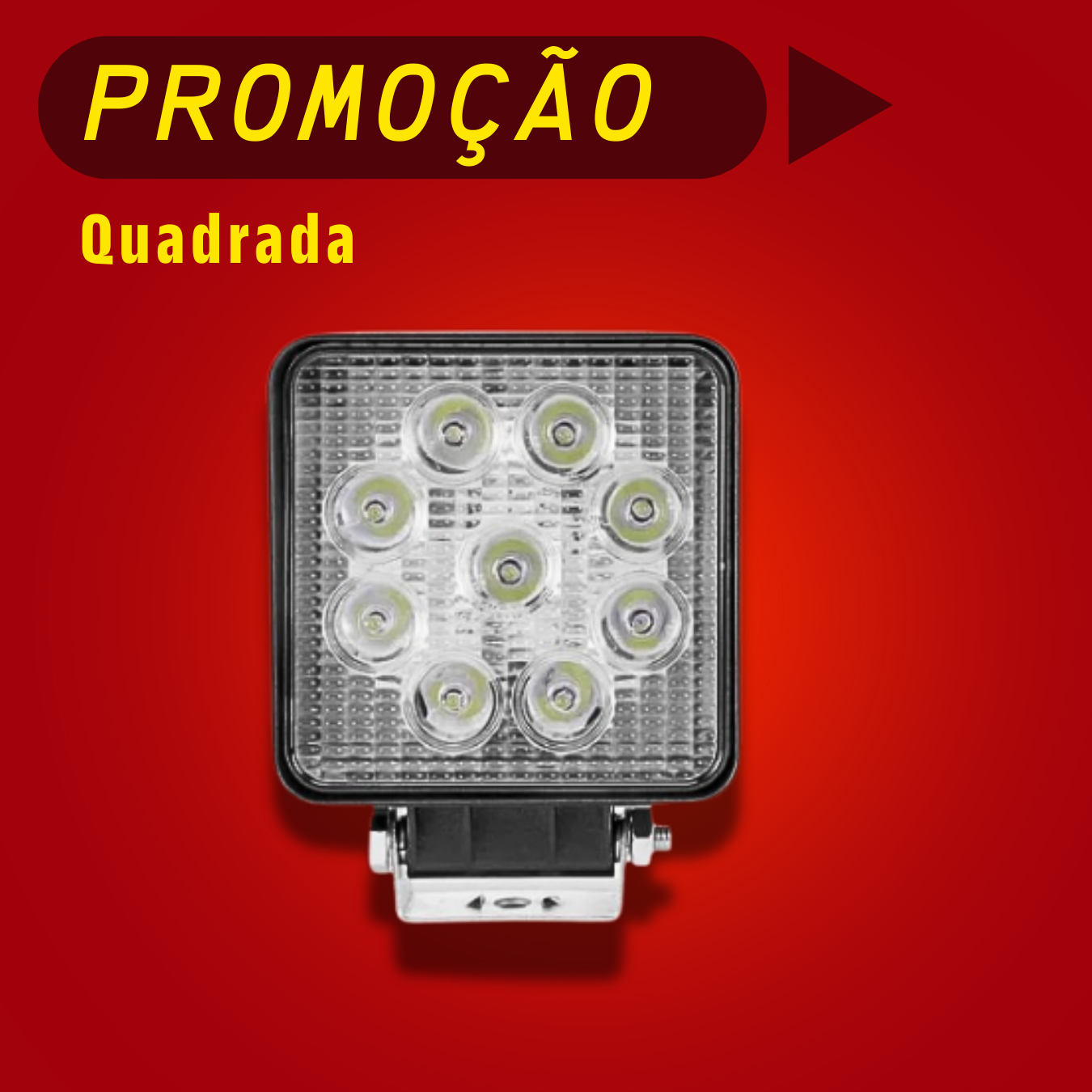 FAROL DE MILHA QUADRADO LED