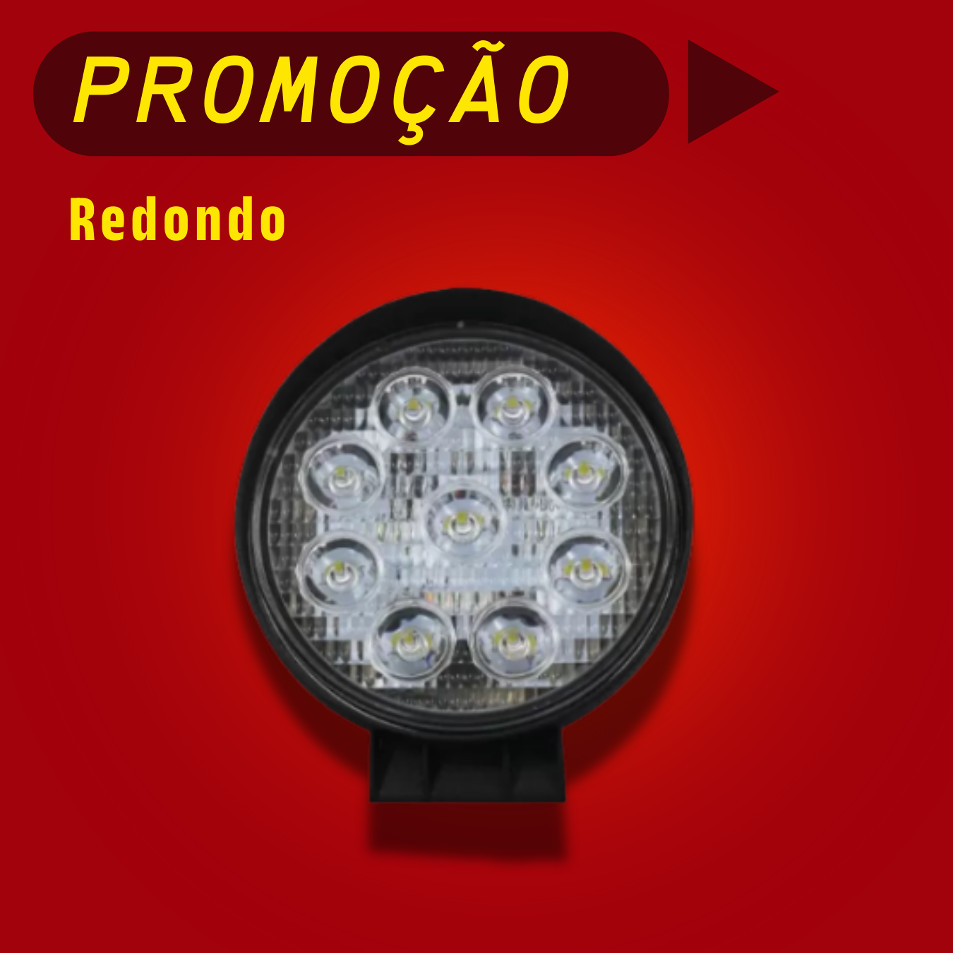  FAROL DE MILHA REDONDO LED