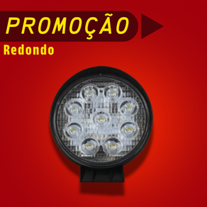  FAROL DE MILHA REDONDO LED