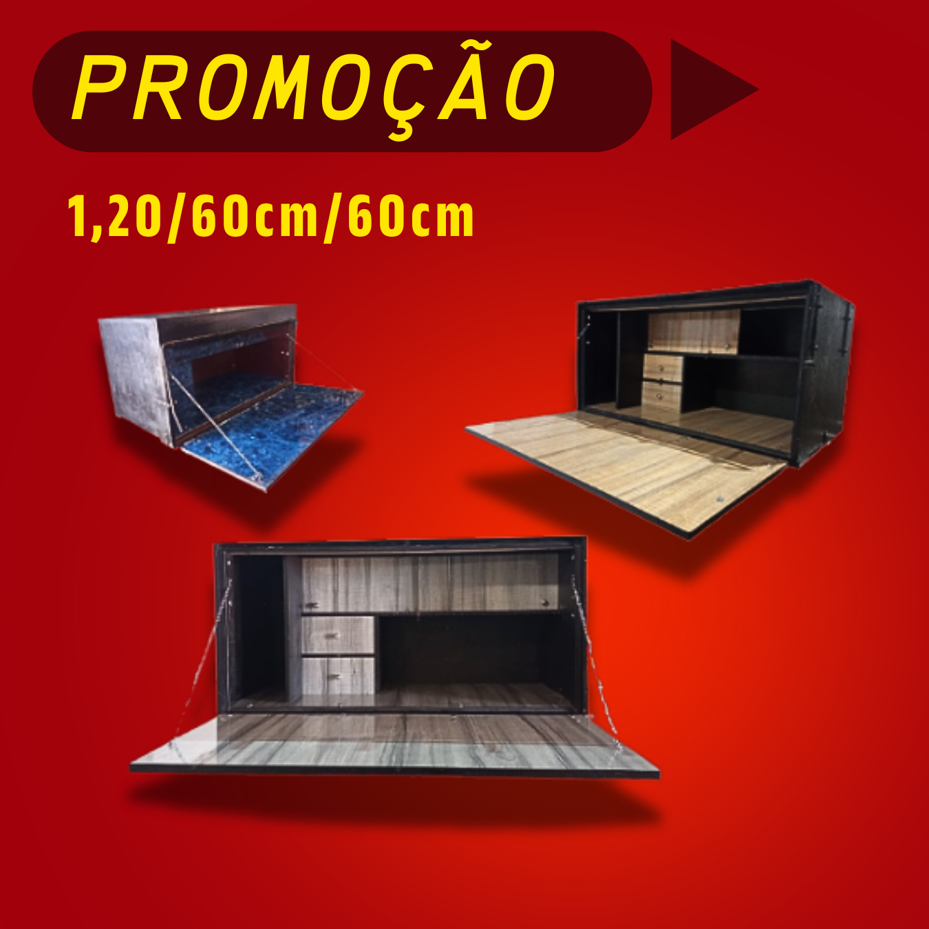 CAIXA DE COZINHA 1,20 x 0,60 x 0,60 m